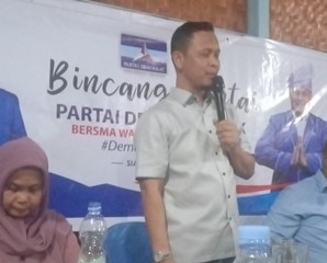 Ketua DPD Partai Demokrat Riau, Agung Nugroho menargetkan sembilan kursi di DPRD Siak (foto/diana)